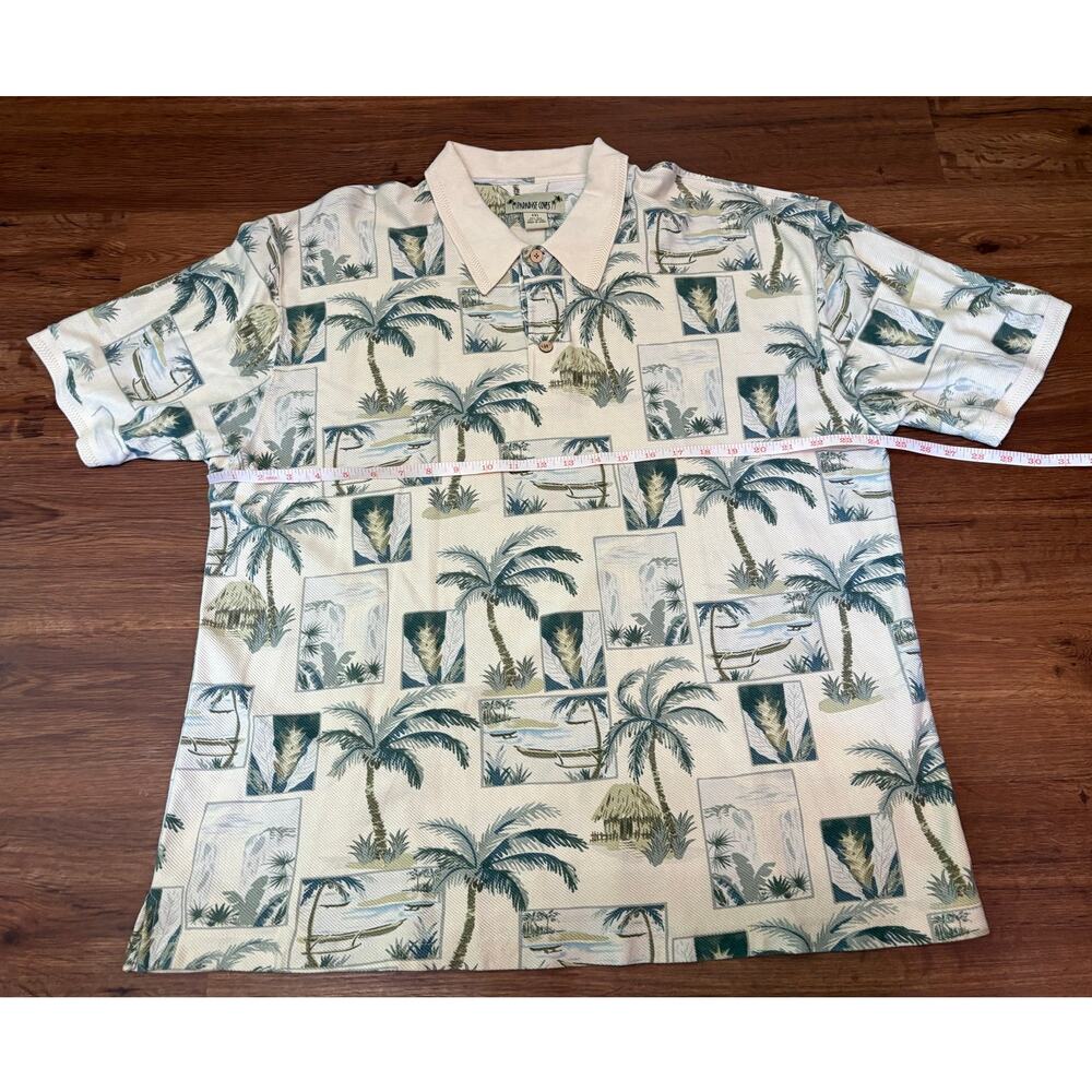 Paradise Coves Vintage 90s XXL Tropical Short Sleeve Vacation Core Polo Shirt